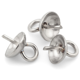 Держатель бусин нержавеющая сталь 10 шт. 5х7 мм Платина