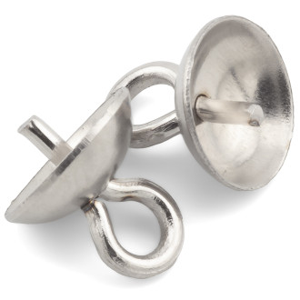 Держатель бусин нержавеющая сталь 10 шт. 6х7 мм Платина