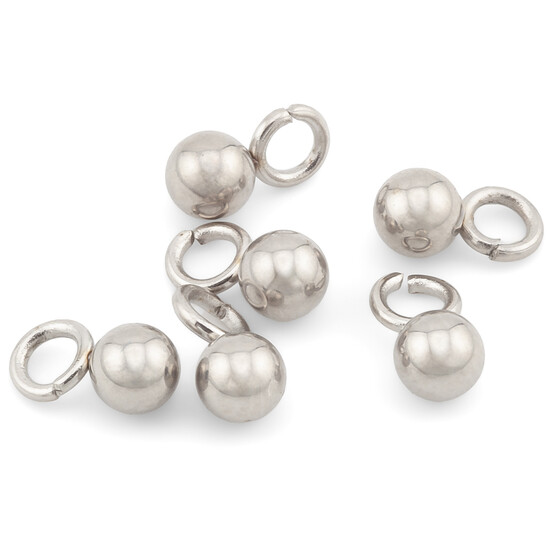 Подвеска Шарик нержавеющая сталь 10 шт. 3 мм Платина