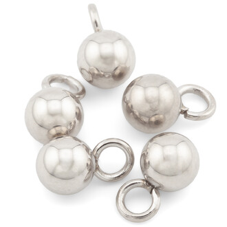 Подвеска Шарик нержавеющая сталь 10 шт. 4 мм Платина