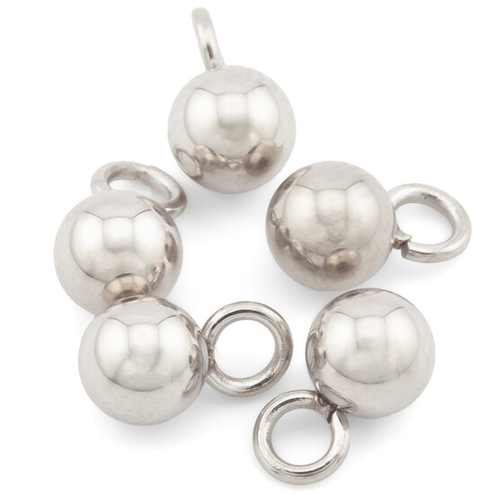 Подвеска Шарик нержавеющая сталь 10 шт. 4 мм Платина