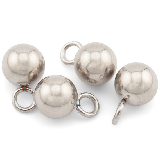 Подвеска Шарик нержавеющая сталь 10 шт. 5 мм Платина