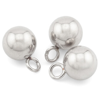 Подвеска Шарик нержавеющая сталь 10 шт. 6 мм Платина