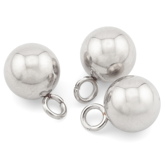 Подвеска Шарик нержавеющая сталь 10 шт. 6 мм Платина