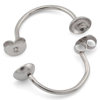 Заглушки для гвоздиков с основой (6 мм) нержавеющая сталь 1 пара 24х1,3 мм Платина