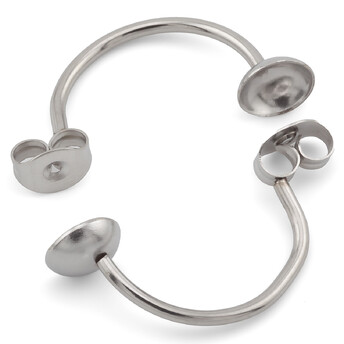 Заглушки для гвоздиков с основой (6 мм) нержавеющая сталь 1 пара 24х1,3 мм Платина