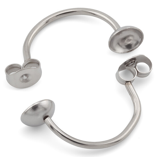 Заглушки для гвоздиков с основой (6 мм) нержавеющая сталь 1 пара 24х1,3 мм Платина