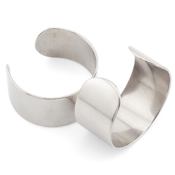 Кольцо регулироемое с-образное нержавеющая сталь 4 шт. 10х0,6 мм Платина