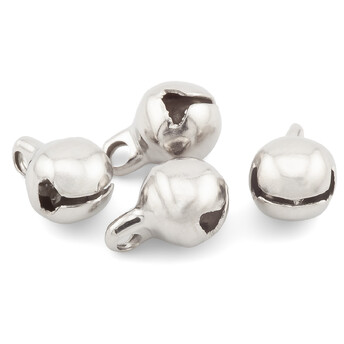 Бубенчик подвеска из нержавеющей стали 4 шт. 6 мм Платина