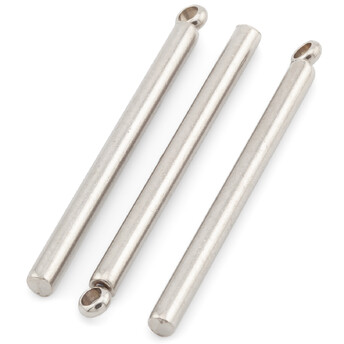 Кулон подвеска Стержень цилиндр нержавеющая сталь 5 шт. 25х2 мм Платина