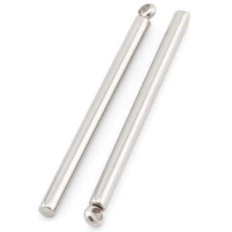 Кулон подвеска Стержень цилиндр нержавеющая сталь 5 шт. 30х2 мм Платина