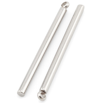 Кулон подвеска Стержень цилиндр нержавеющая сталь 5 шт. 30х2 мм Платина