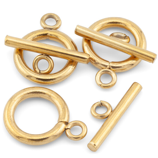 Замок Тогл нержавеющая сталь 1 шт. 16 мм/12 мм Золотистый