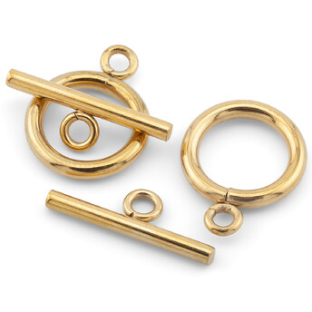 Замок Тогл нержавеющая сталь 1 шт. 18 мм/13 мм Золотистый