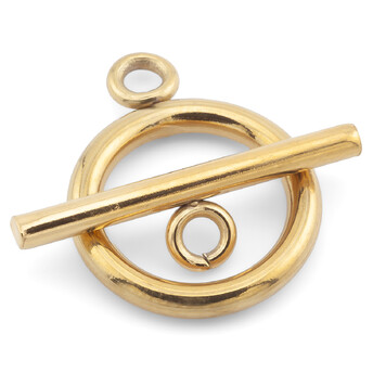 Замок Тогл нержавеющая сталь 1 шт. 20 мм/14 мм Золотистый