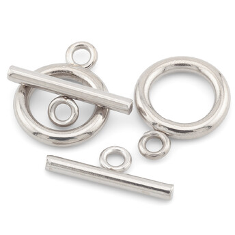 Замок Тогл нержавеющая сталь 4 шт. 18 мм/13 мм Платина