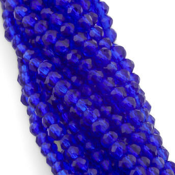 Бусины Swarovski огранка рондель 2,5х2 мм Ø 0,5 мм 170 шт. Синий 034_034 2,5х2