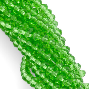 Бусины Swarovski огранка рондель 2,5х2 мм Ø 0,5 мм 170 шт. Зелёный 035_035 2,5х2