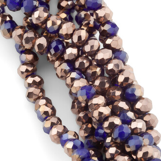 Бусины Swarovski огранка рондель 3х2 мм Ø 0,8 мм +-175 шт. Синее золото АВ_046_3х2-046