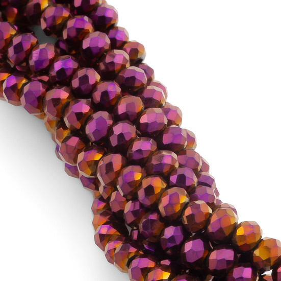 Бусины Swarovski огранка рондель 3х2 мм Ø 0,8 мм +-175 шт. Фиолетовый АВ_044_3х2-044