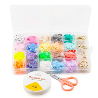 Набор для изготовления украшений №51 190х130х22 мм ±260 г (±3868 шт.)