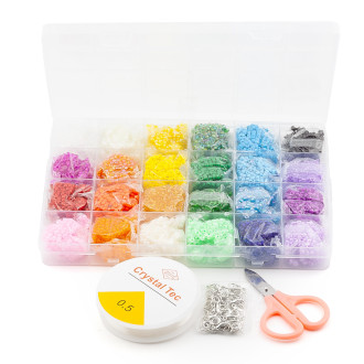 Набор для изготовления украшений из бисера №55 190х130х22 мм ±480 г (±12000 шт.)