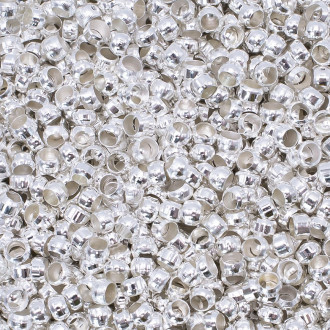 Кримпы стопперы Beads stuff 2,5 мм внутр. 1,4 мм Серебристый +-100 шт.