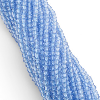 Бусины Шпинель огранка круглая 2 мм Ø 0,5 мм +-200 шт. нить 37 см Небесный 36