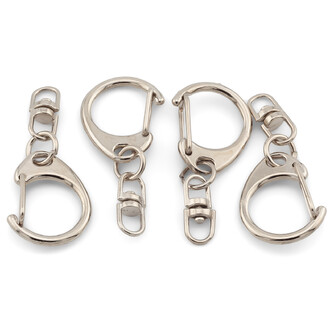 Карабин с вертлюгом 1 шт. 18х42 мм Платина