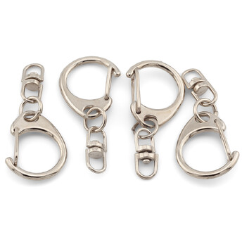 Карабин с вертлюгом 1 шт. 18х42 мм Платина