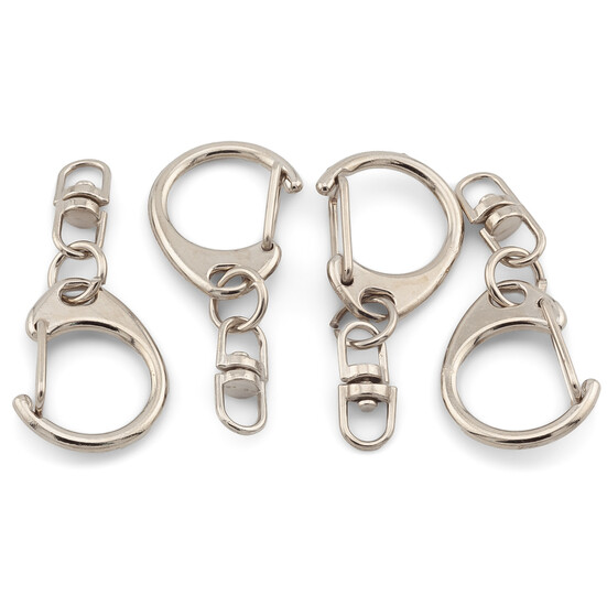 Карабин с вертлюгом 1 шт. 18х42 мм Платина