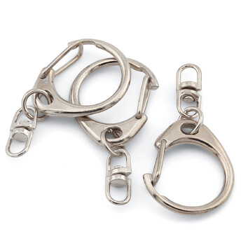 Карабин с вертлюгом 1 шт. 22х45 мм Платина