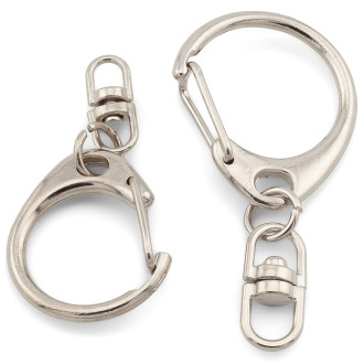 Карабин с вертлюгом 1 шт. 25х52 мм Платина