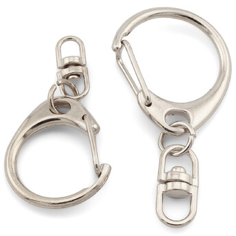 Карабин с вертлюгом 1 шт. 25х52 мм Платина