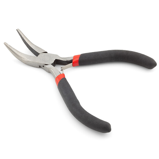 Инструмент Тонкогубцы изогнутые 1 шт. 12,5 см Черный с красным