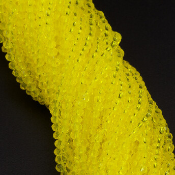 Бусины Swarovski огранка рондель 2,5х2 мм Ø 0,5 мм 170 шт. Желтый 033033 2,5х2