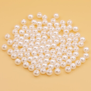 Бусины пластиковые имитация жемчуга 5 мм +-20 г (+-350 шт.)