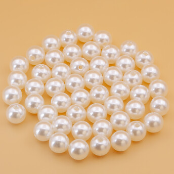 Бусины пластиковые имитация жемчуга 12 мм +-25,2г (+-30 шт.)