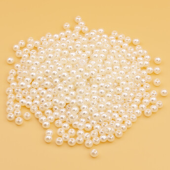 Бусины пластиковые имитация жемчуга 4 мм отв.1 мм +-15г (+-470 шт.)