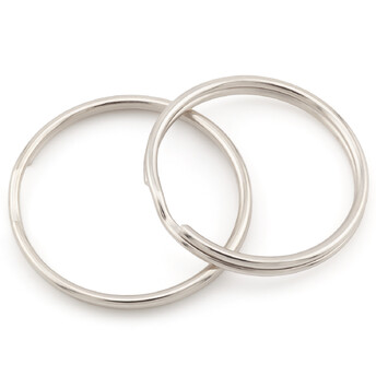 Кольцо основа для брелка 10 шт. 24х1,2 мм Платина