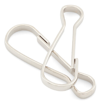 Карабин пружинный металлический 37 мм 20 шт. Платина