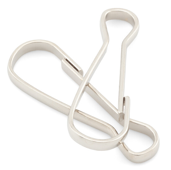 Карабин пружинный металлический 50 мм 10 шт. Платина