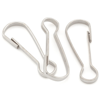 Карабин пружинный нержавеющая сталь 20 шт. 28 мм Платина