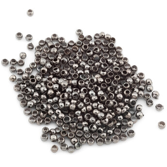 Стопперы (кримпы) фиксатор Бусина 1,5 мм Черный Никель +-350 шт.