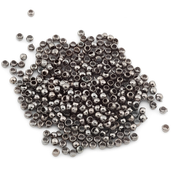 Стопперы (кримпы) фиксатор Бусина 2,5 мм Черный Никель +-350 шт.