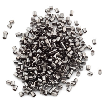 Стопперы (кримпы) фиксатор Трубочка 1,5х1,5 мм Черный Никель +-350 шт.