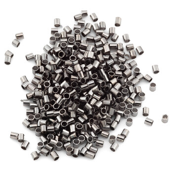 Стопперы (кримпы) фиксатор Трубочка 1,5х1,5 мм Черный Никель +-350 шт.