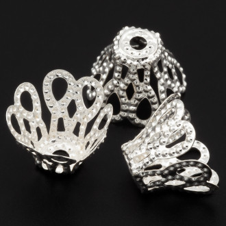 Обниматель для бусин Галилео +-75 шт. 8х11 мм Серебристый