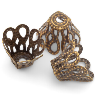 Обниматель для бусин Галилео +-75 шт. 8х11 мм Бронзовый