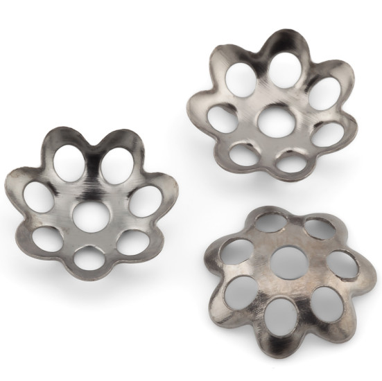 Обниматель для бусин Цветок +-300 шт. 6 мм Черный Никель